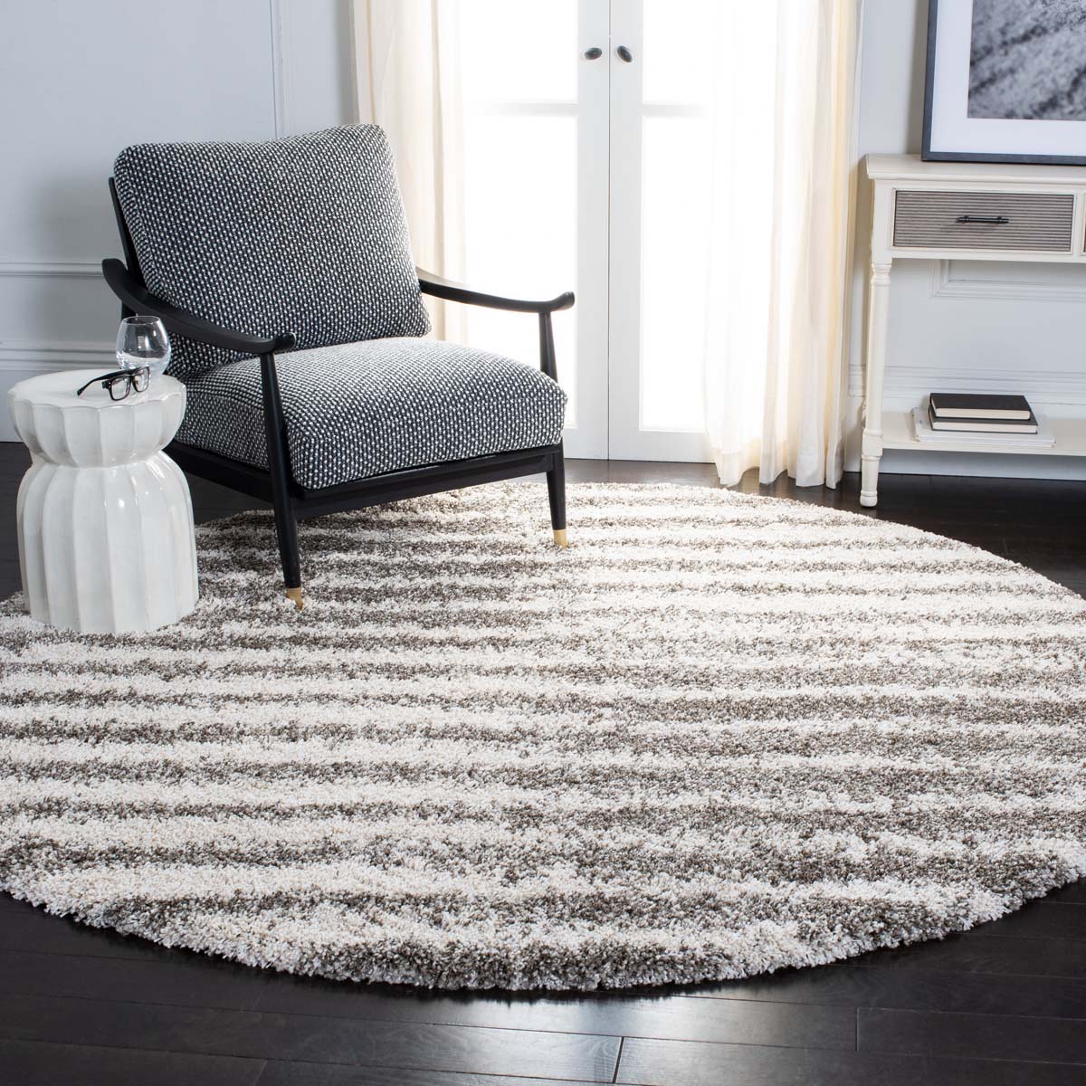 Safavieh Hudson Shag 298 Rug, SGH298 - Grey / Ivory