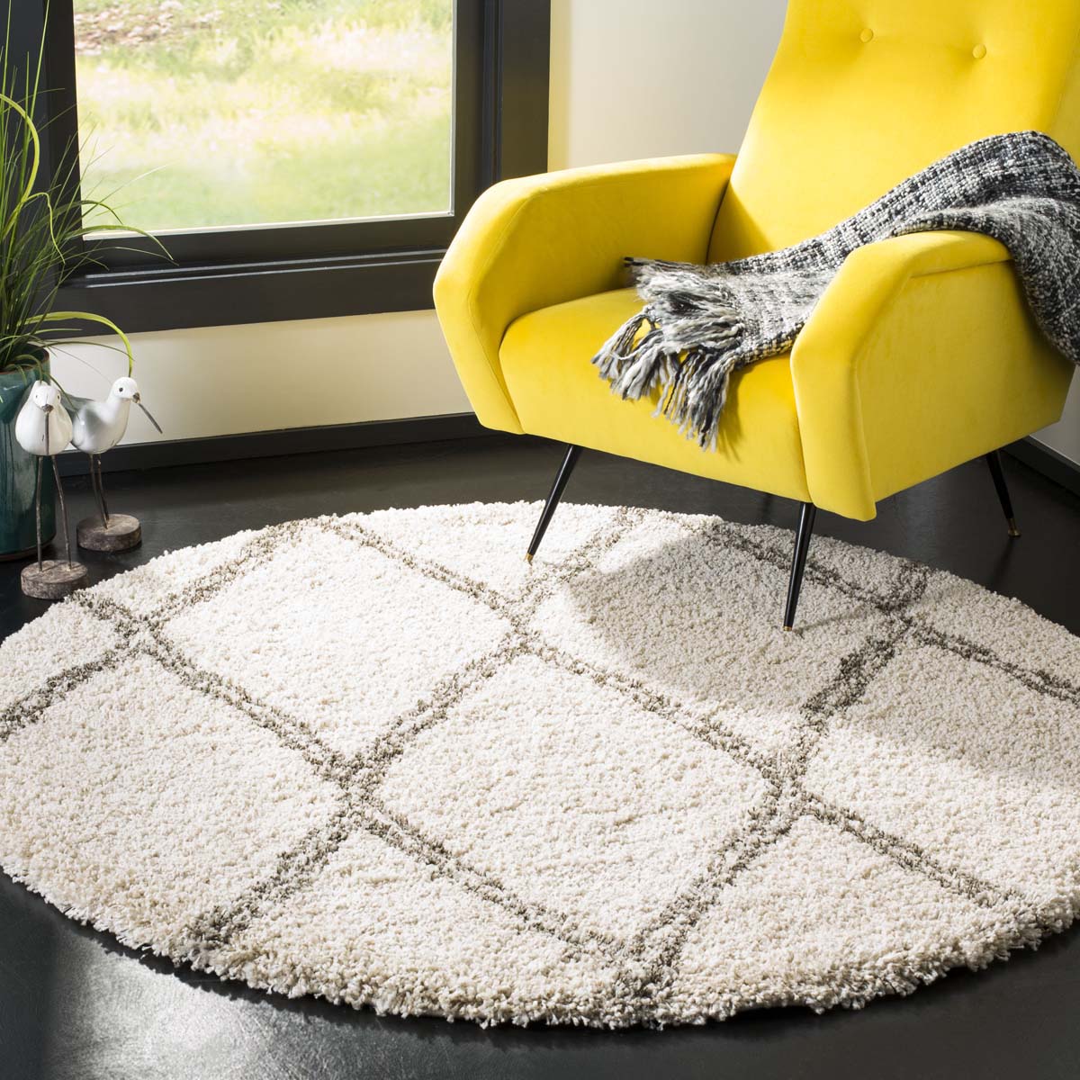 Safavieh Hudson Shag 329 Rug, SGH329 - Ivory / Grey