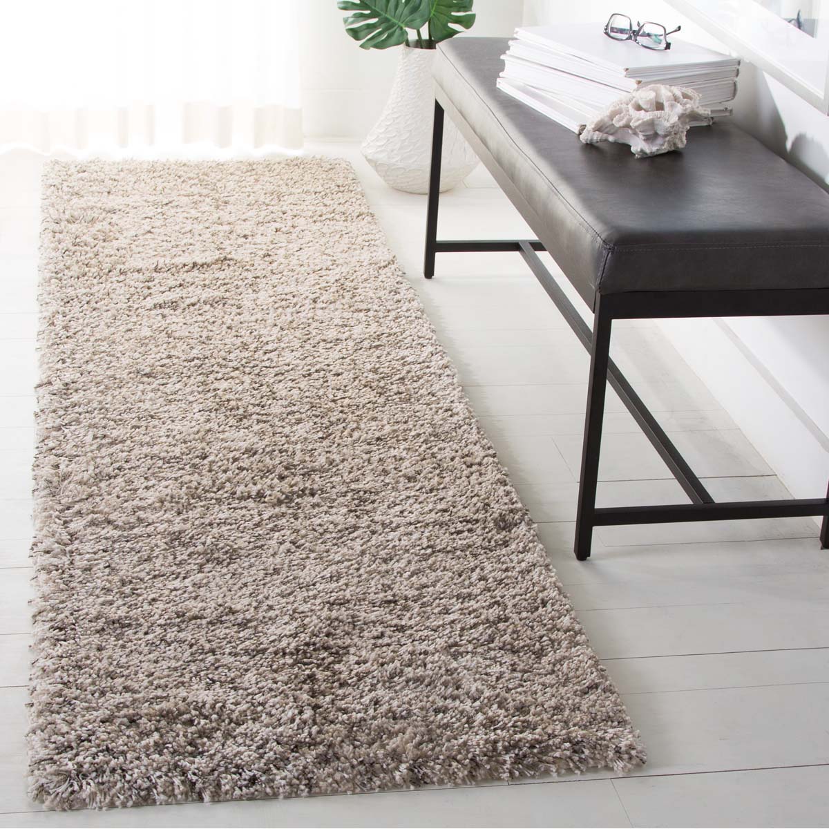 Safavieh Hudson Shag 330 Rug, SGH330 - Ivory / Grey