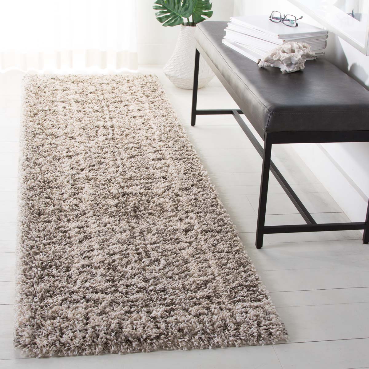 Safavieh Hudson Shag 376 Rug, SGH376 - Ivory / Grey