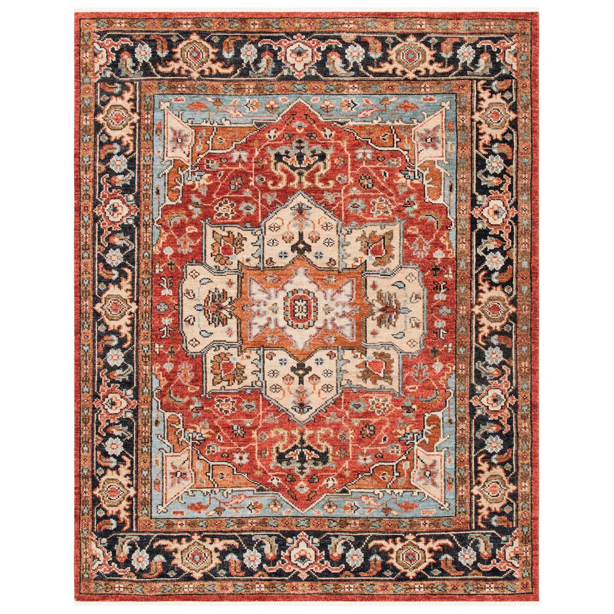 Safavieh Samarkand 100 114 Rug, SRK114 - Rust / Charcoal