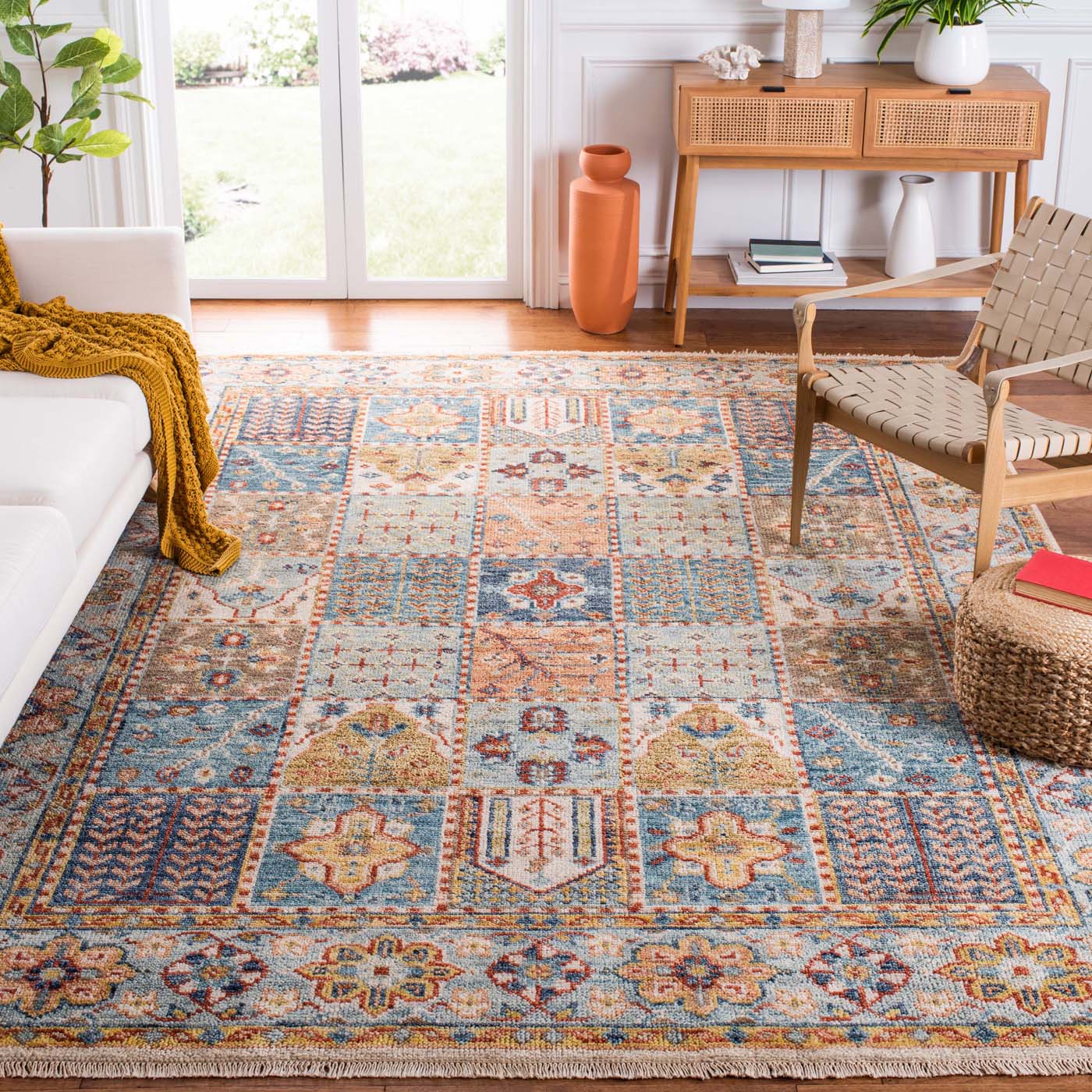 Safavieh Samarkand 124 Rug, SRK124 - Blue / Rust