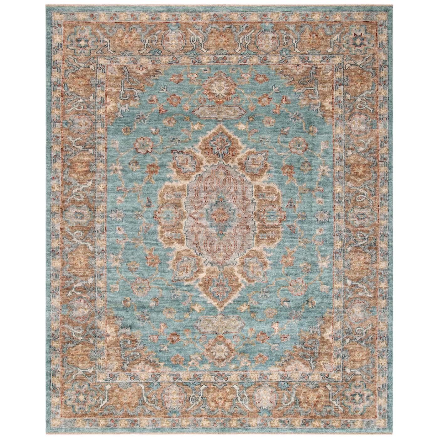 Safavieh Samarkand 139 Rug, SRK139 - Aqua / Gold