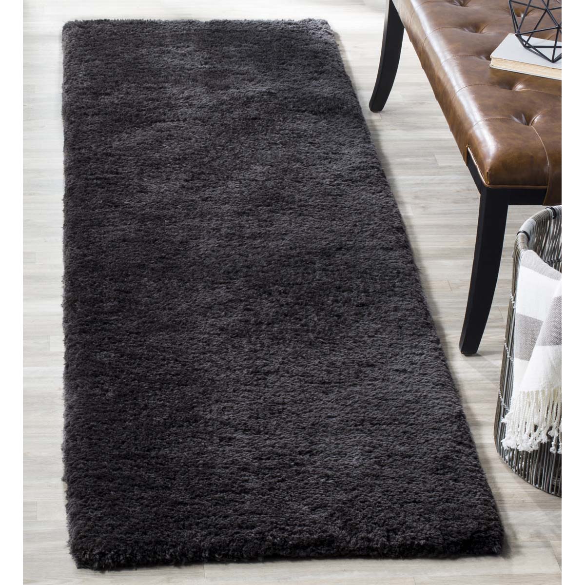 Safavieh Sheep Shag 120 Rug, SSG120 - Charcoal