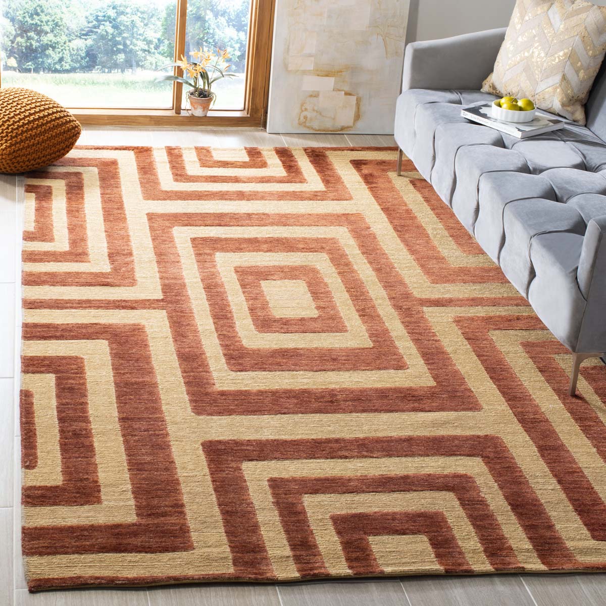 Safavieh Santa Fe 497 Rug, STF497 - Light Gold