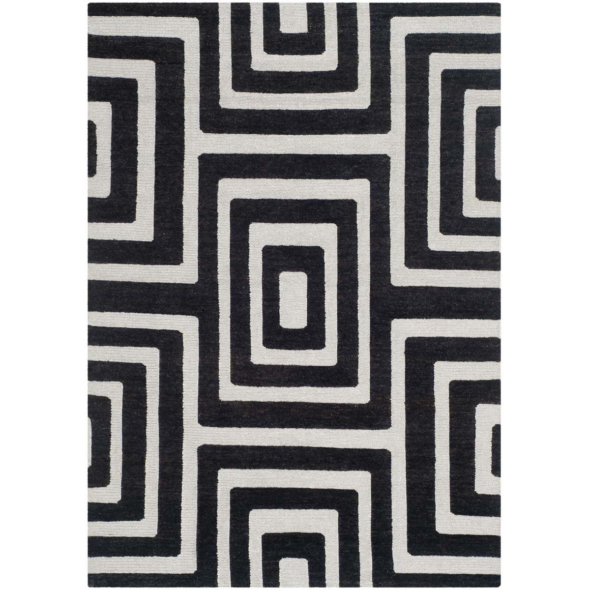 Safavieh Santa Fe 497 Rug, STF497 - Silver / Black