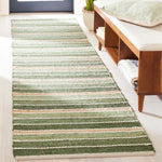 Safavieh Striped Kilim 312 Rug, STK312 - Green / Natural