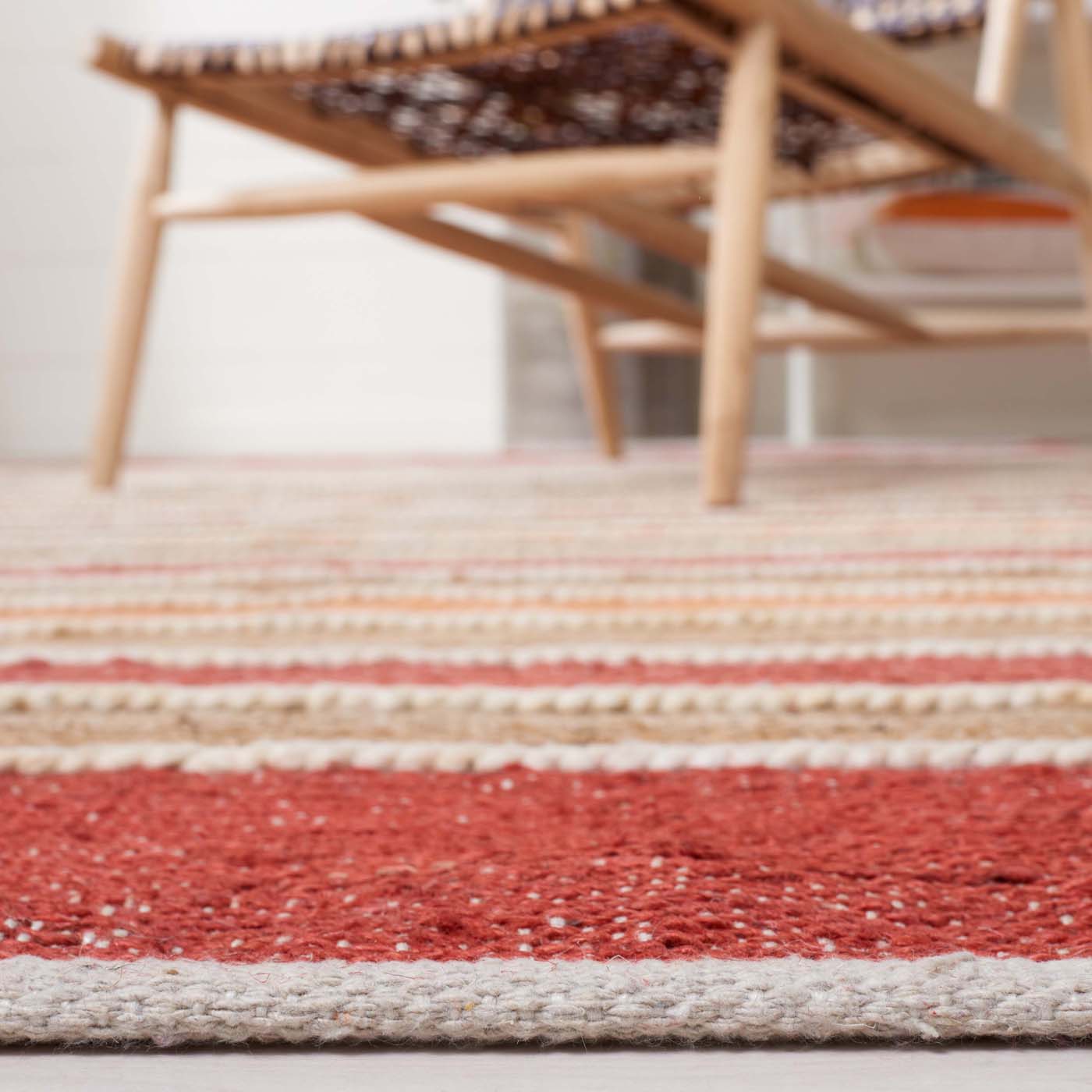 Safavieh Striped Kilim 316 Rug, STK316 - Rust / Red