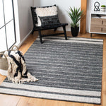 Safavieh Striped Kilim 509 Rug, STK509 - Black / Ivory