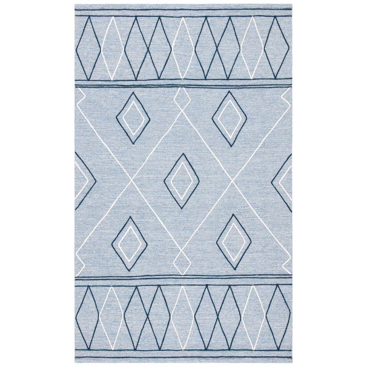 Safavieh Striped Kilim 510 Rug, STK510 - Light Blue / Ivory