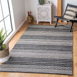 Safavieh Striped Kilim 516 Rug, STK516 - Black / Ivory