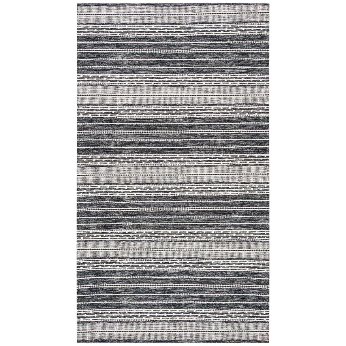 Safavieh Striped Kilim 516 Rug, STK516 - Black / Ivory