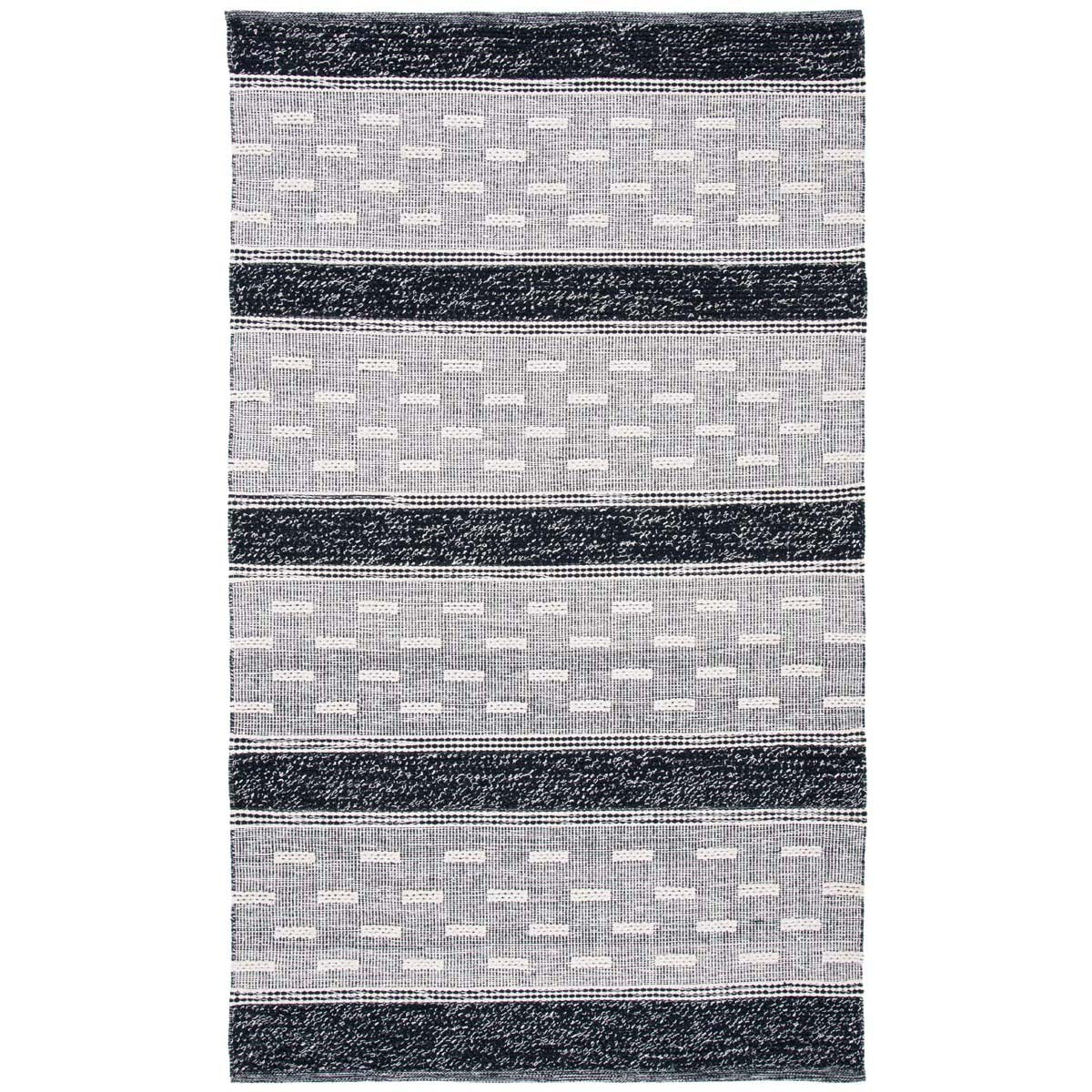 Safavieh Striped Kilim 518 Rug, STK518 - Black / Ivory