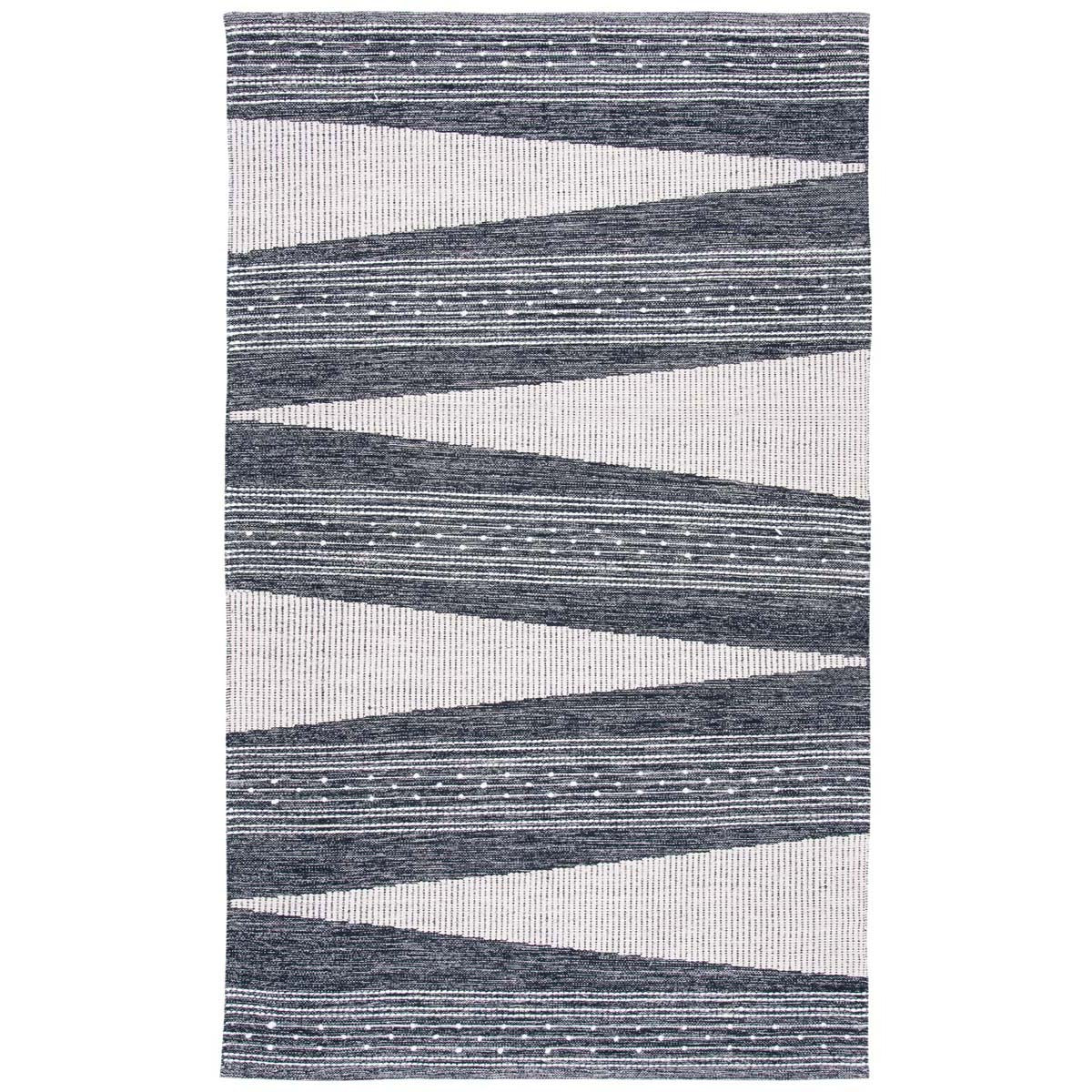 Safavieh Striped Kilim 521 Rug, STK521 - Black / Ivory