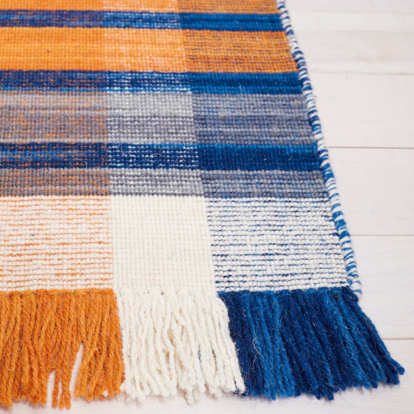 Safavieh Striped Kilim 702 Rug, STK702 - Orange / Blue