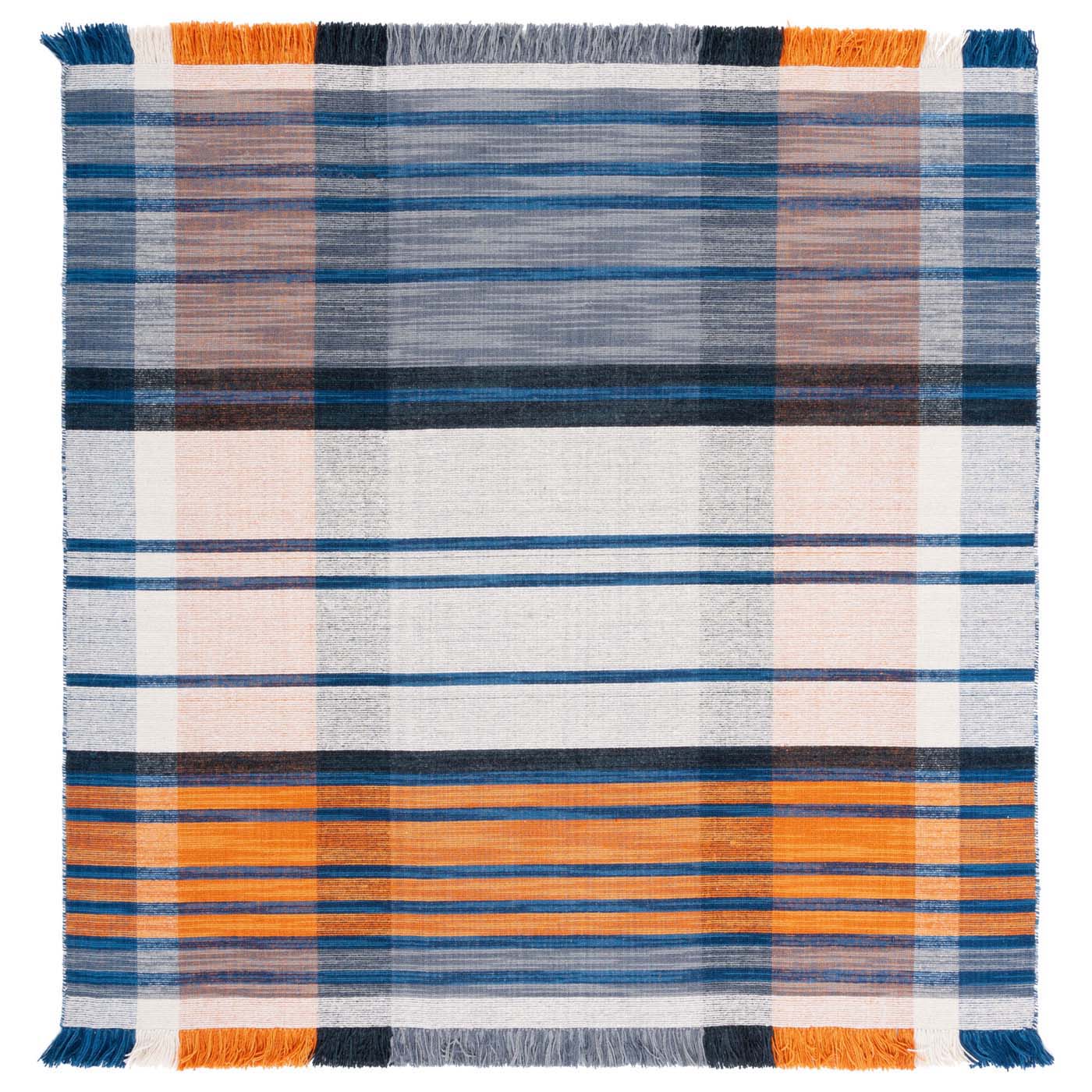 Safavieh Striped Kilim 702 Rug, STK702 - Orange / Blue