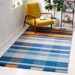 Safavieh Striped Kilim 708 Rug, STK708 - Orange / Blue