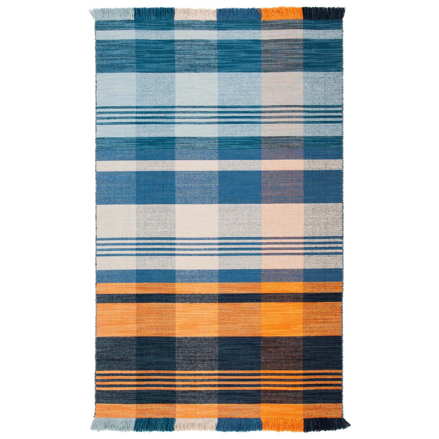 Safavieh Striped Kilim 708 Rug, STK708 - Orange / Blue