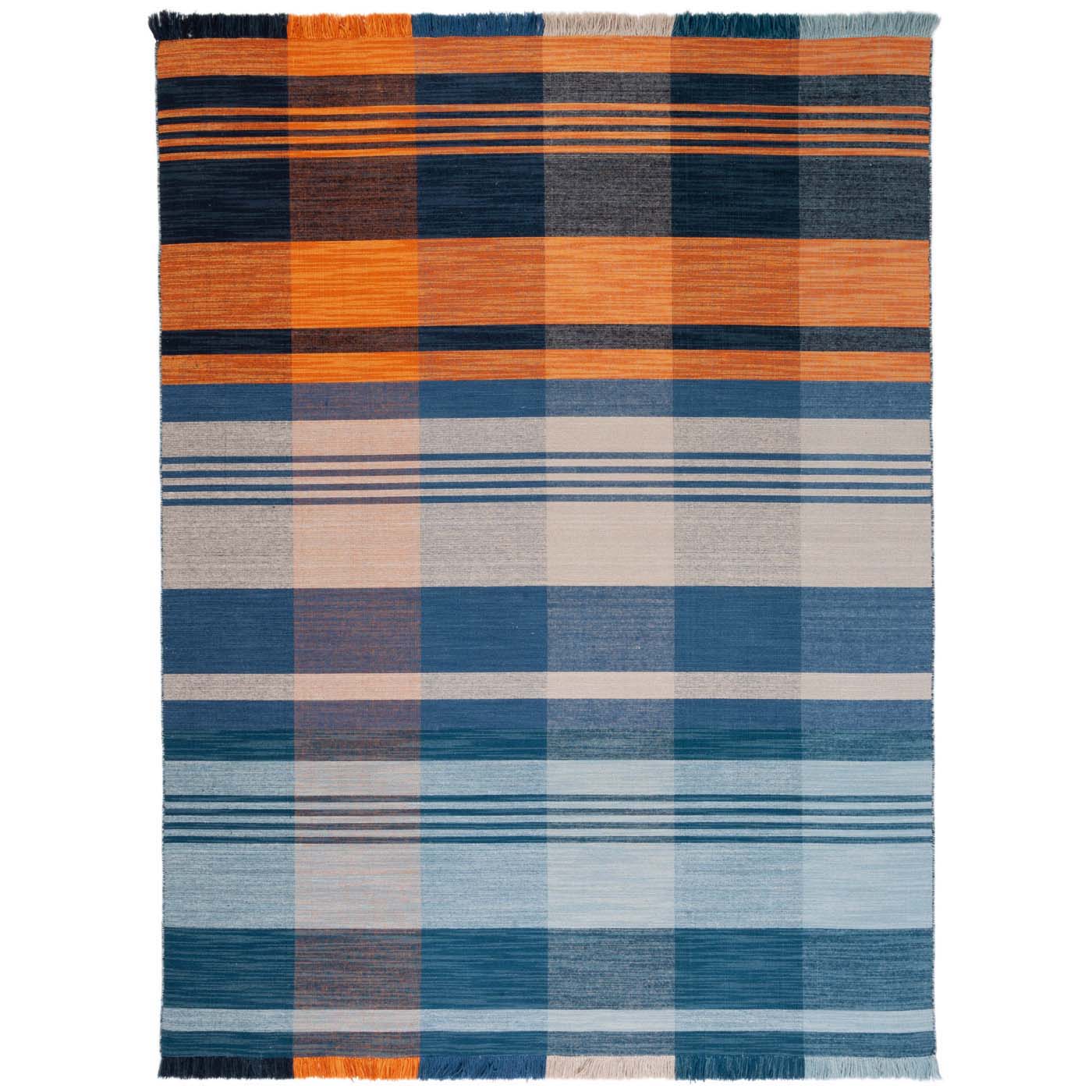 Safavieh Striped Kilim 708 Rug, STK708 - Orange / Blue