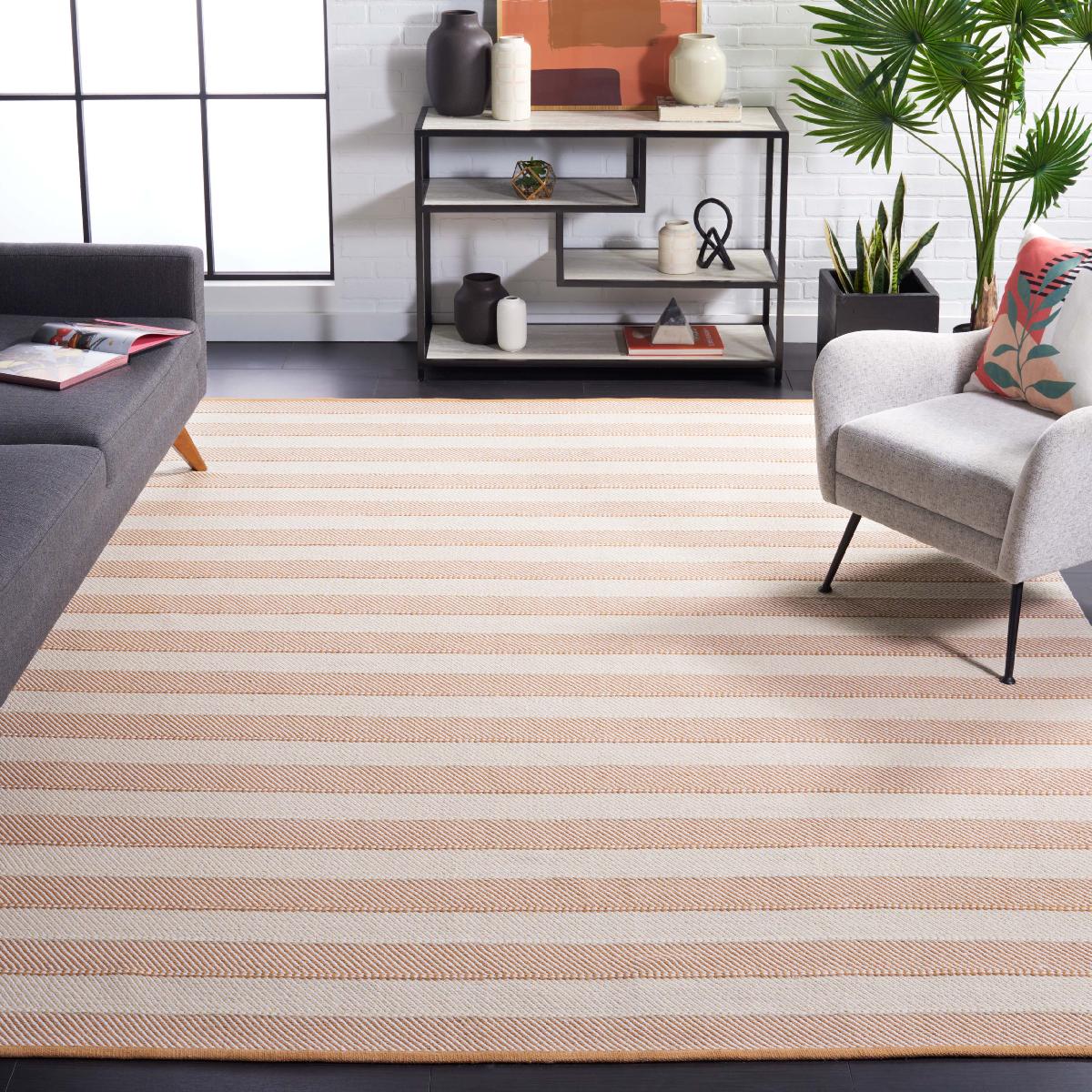 Safavieh Striped Kilim 803 Rug, STK803 - Beige / Gold