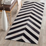 Safavieh Studio Leather 122 Rug, STL122 - White / Black