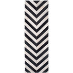 Safavieh Studio Leather 122 Rug, STL122 - White / Black