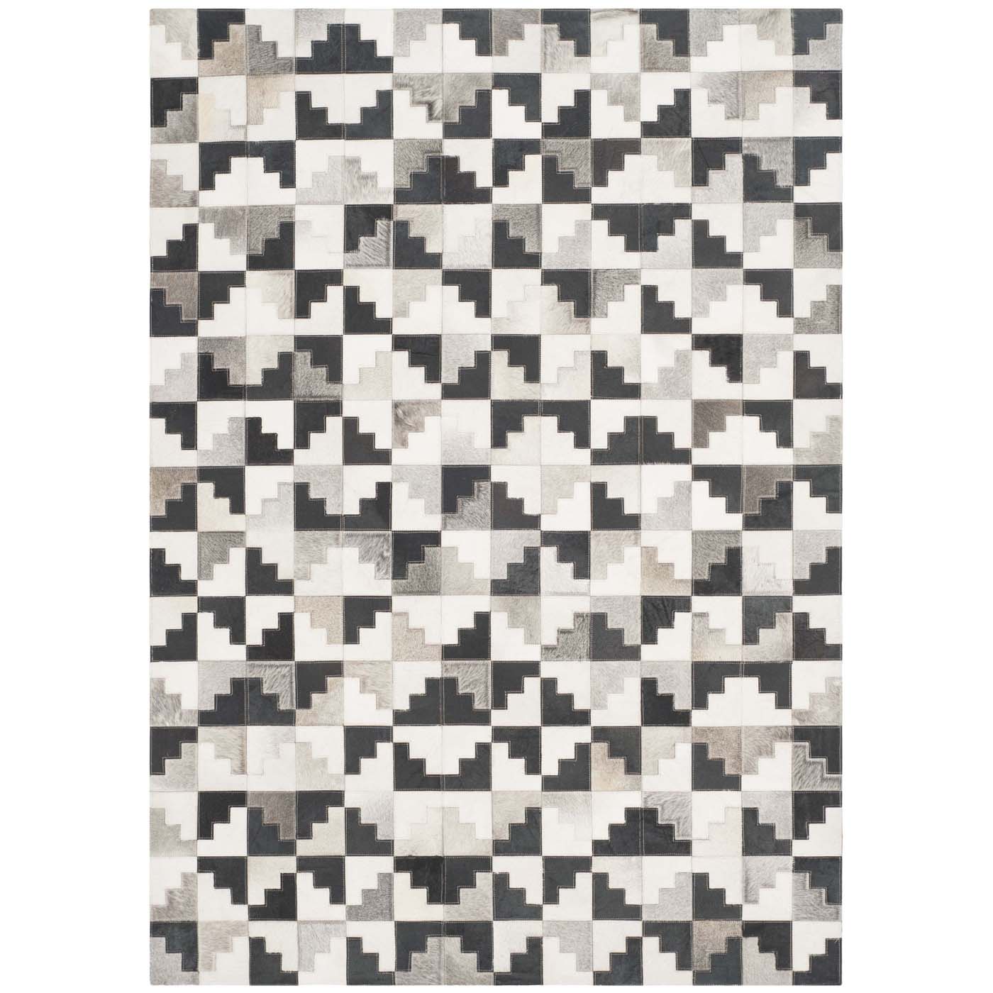 Safavieh Studio Leather 172 Rug, STL172 - Ivory / Black