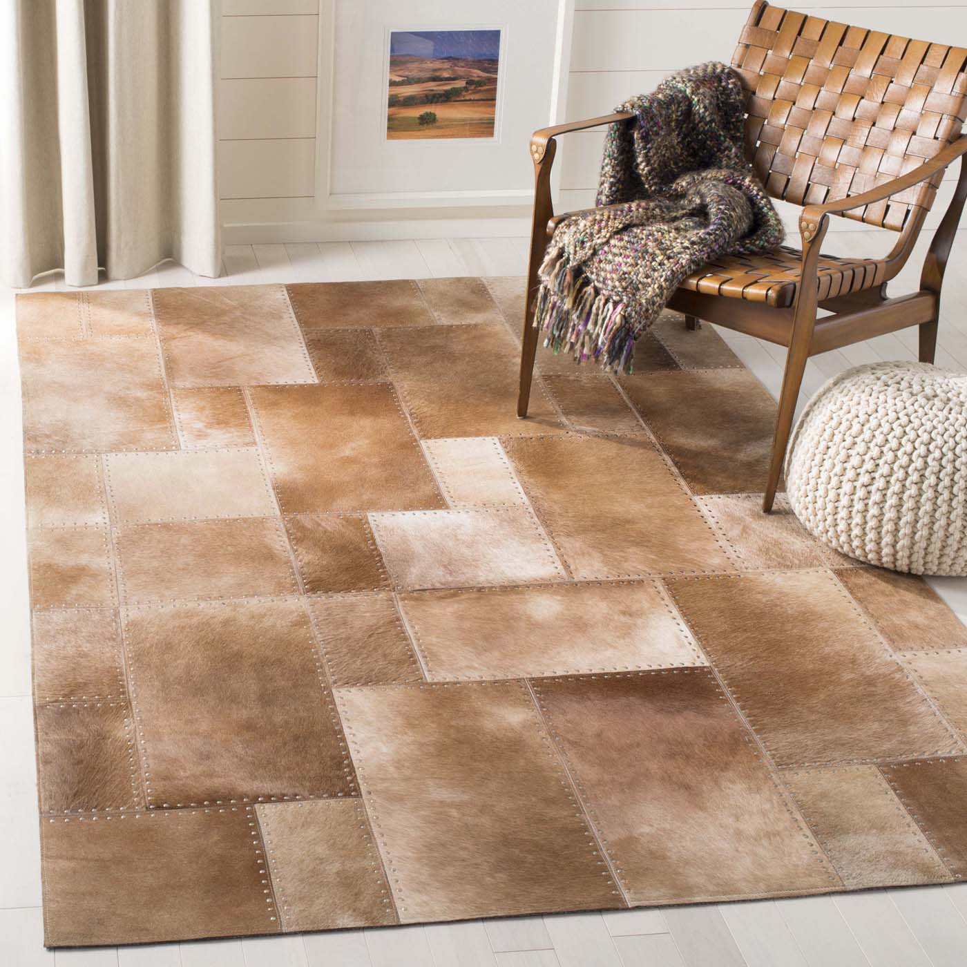 Safavieh Studio Leather 174 Rug, STL174 - Beige