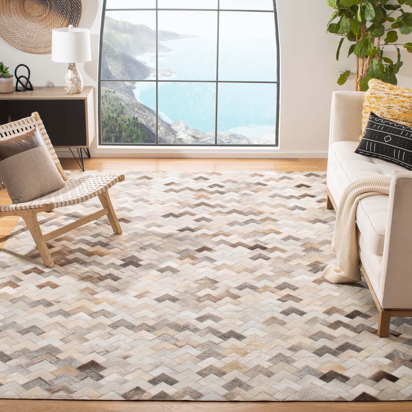 Safavieh Studio Leather 183 Rug, STL183 - Grey