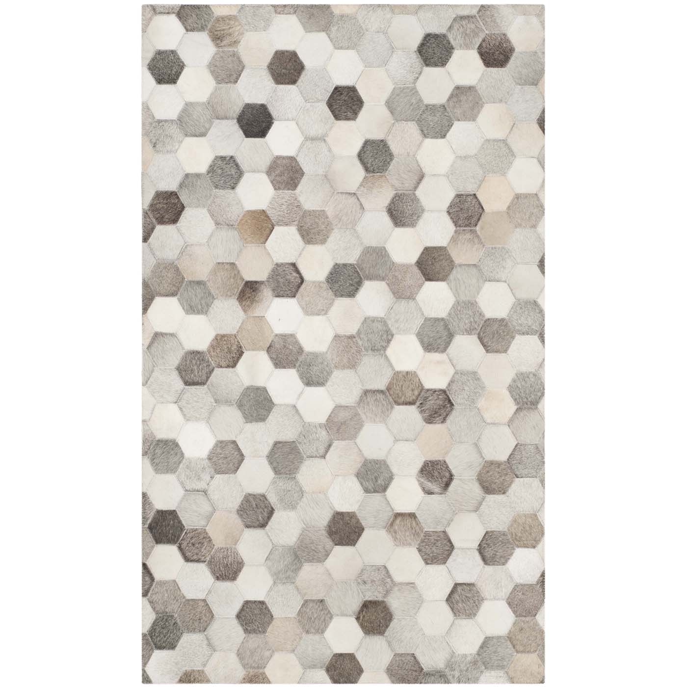 Safavieh Studio Leather 217 Rug, STL217 - Ivory / Grey