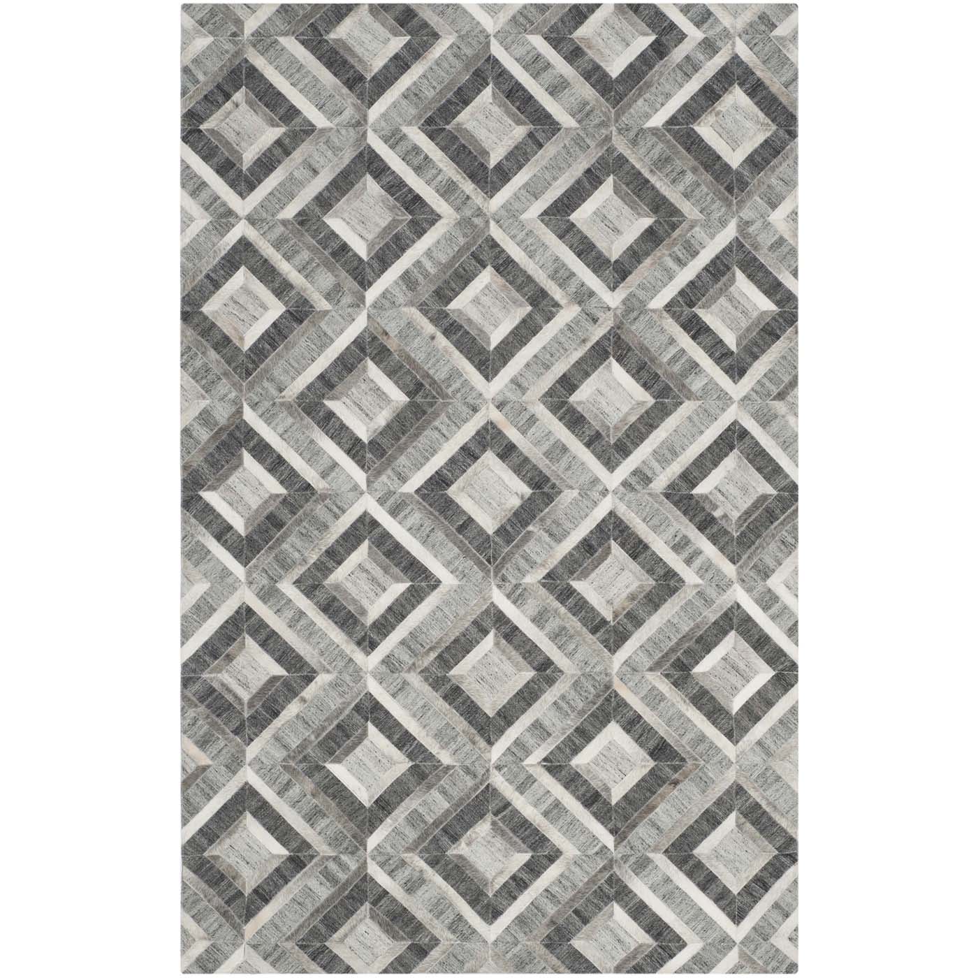 Safavieh Studio Leather 221 Rug, STL221 - Ivory / Dark Grey