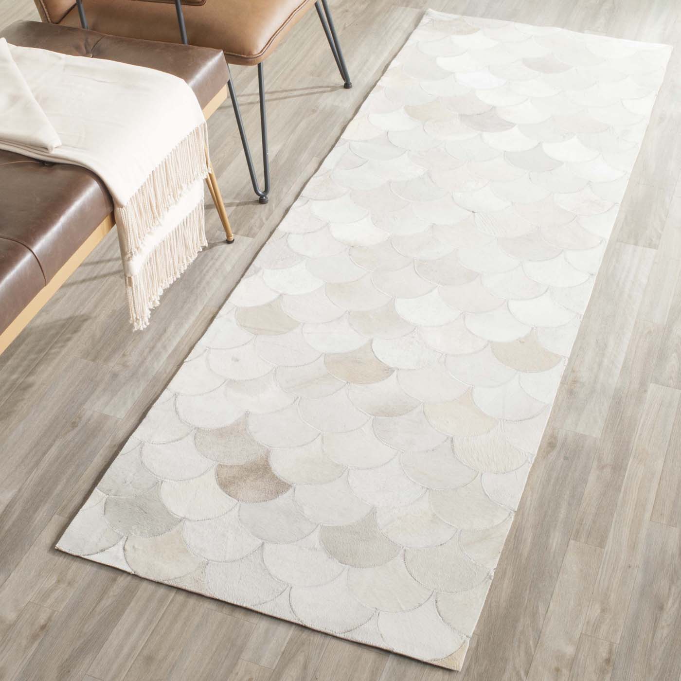 Safavieh Studio Leather 311 Rug, STL311 - Ivory / Grey