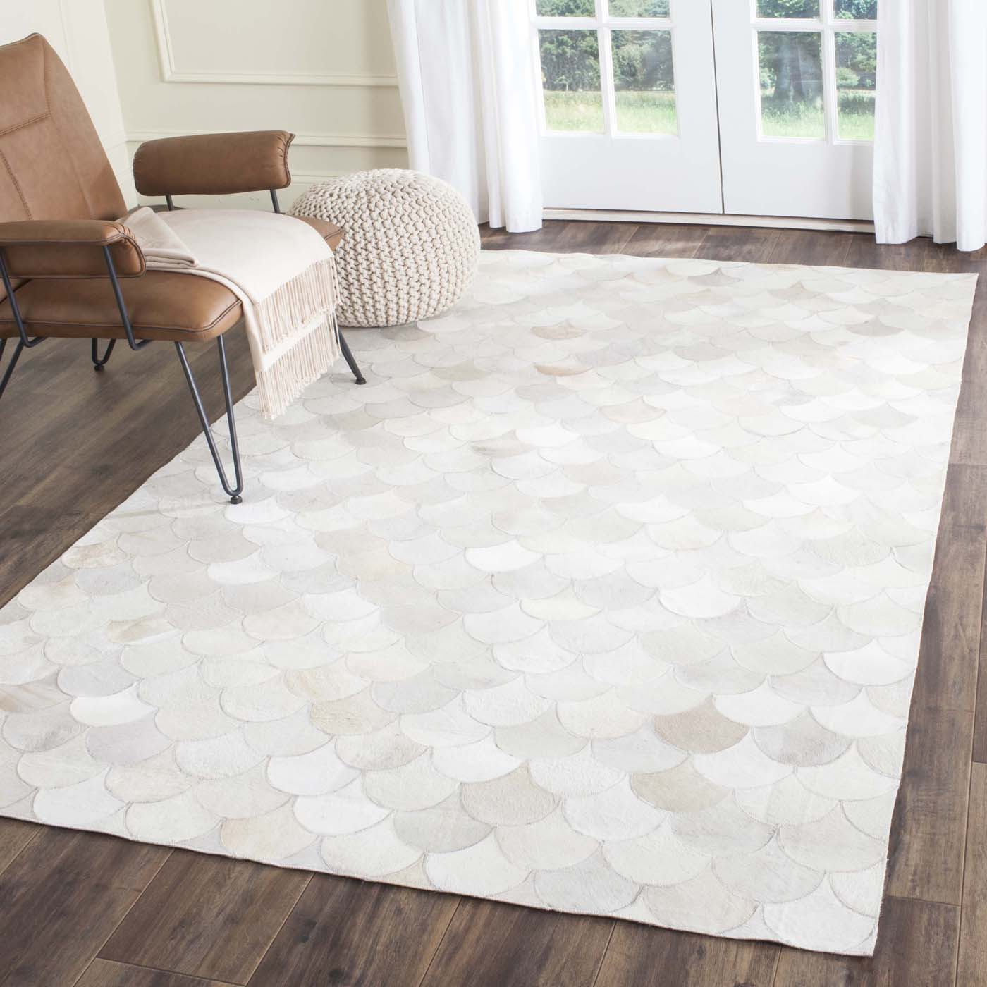 Safavieh Studio Leather 311 Rug, STL311 - Ivory / Grey