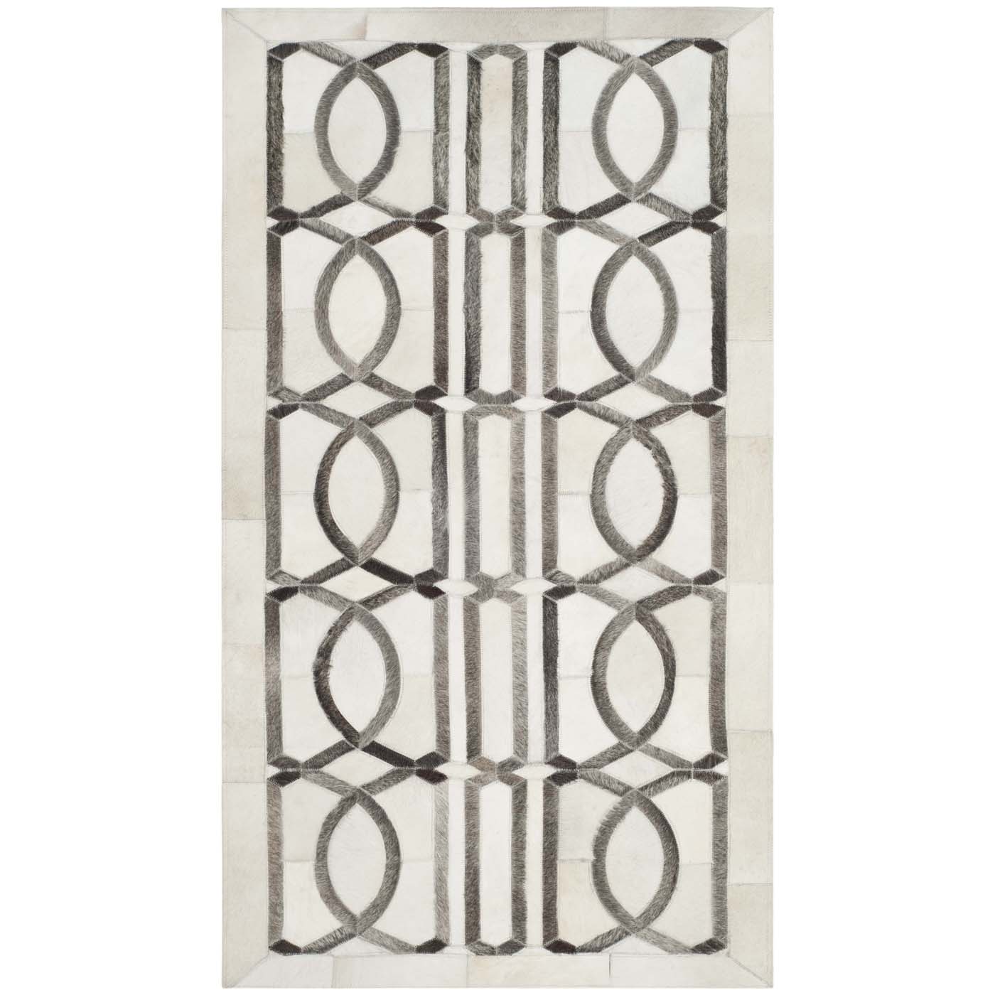 Safavieh Studio Leather 662 Rug, STL662 - Ivory / Grey