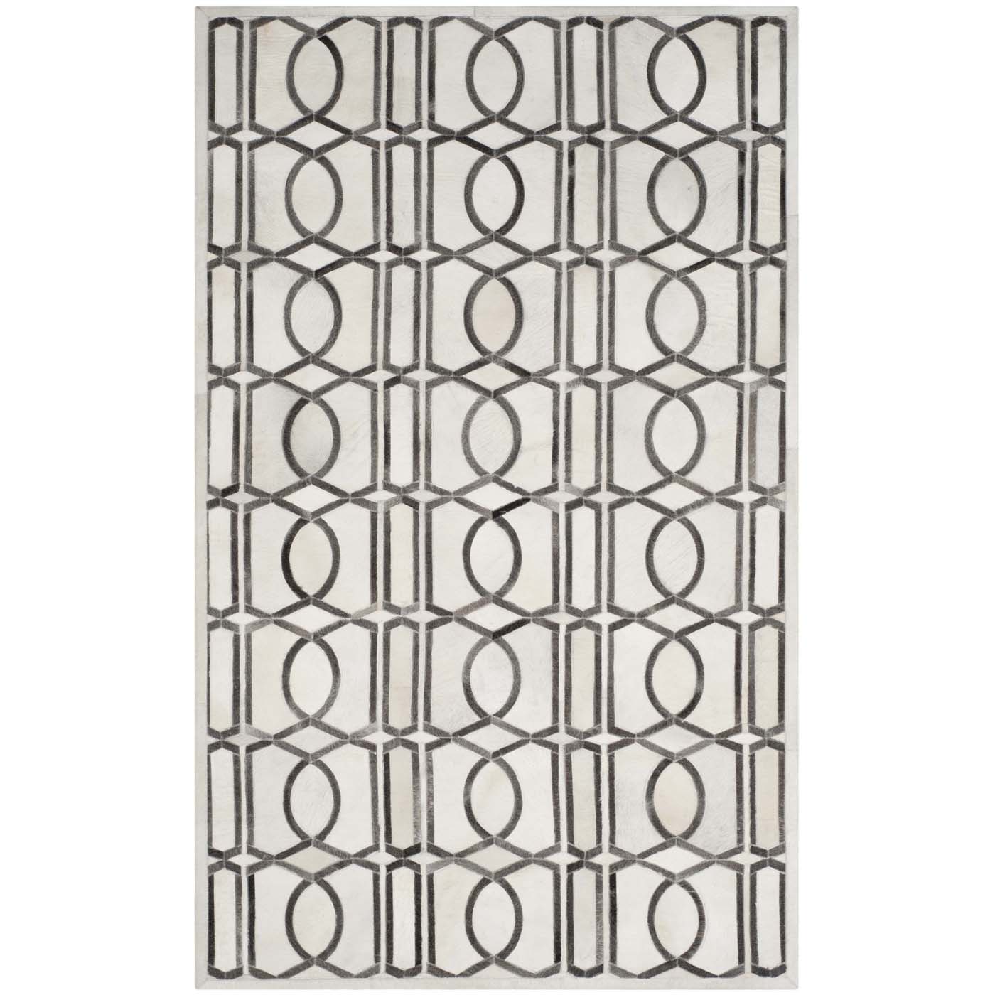 Safavieh Studio Leather 662 Rug, STL662 - Ivory / Grey