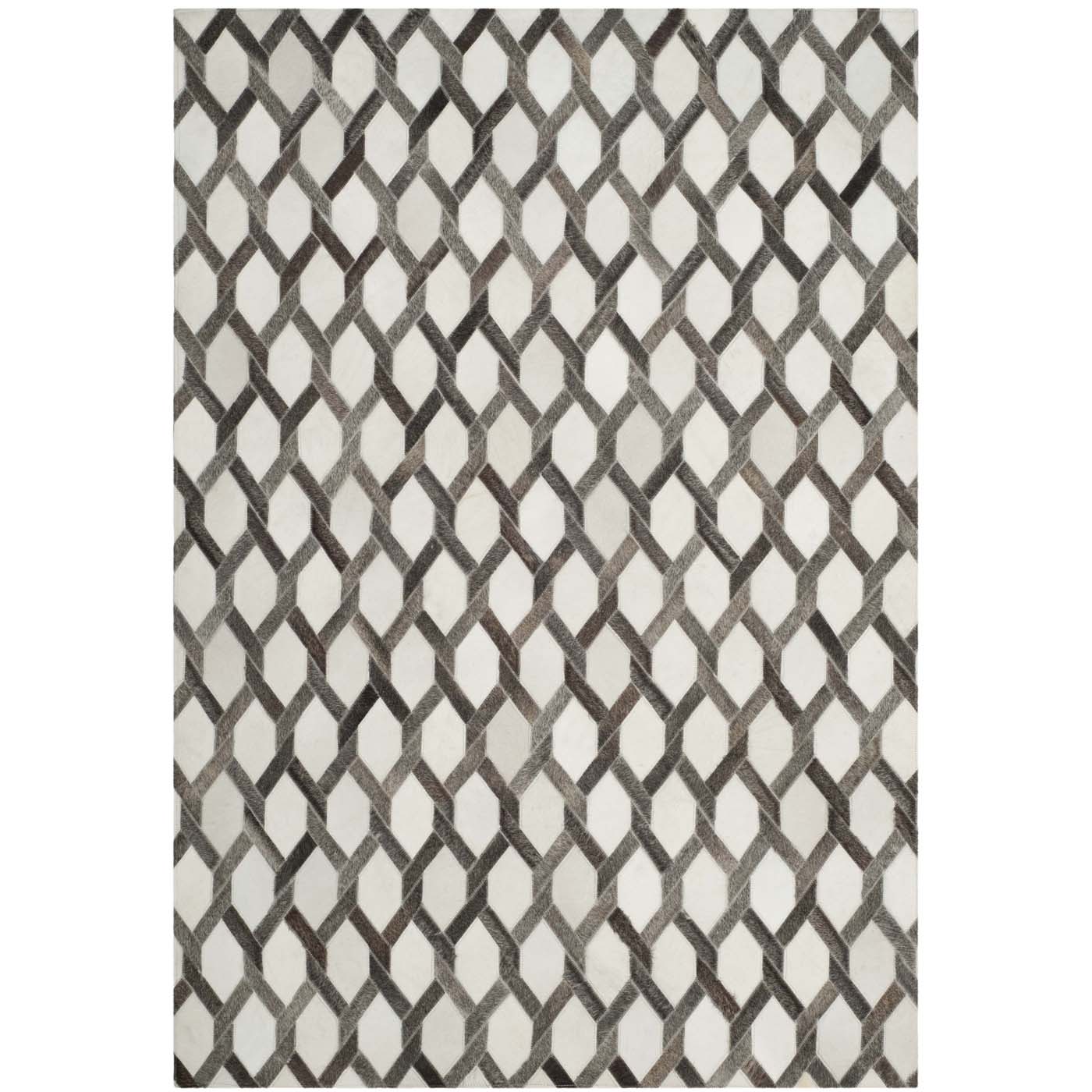 Safavieh Studio Leather 666 Rug, STL666 - Ivory / Grey