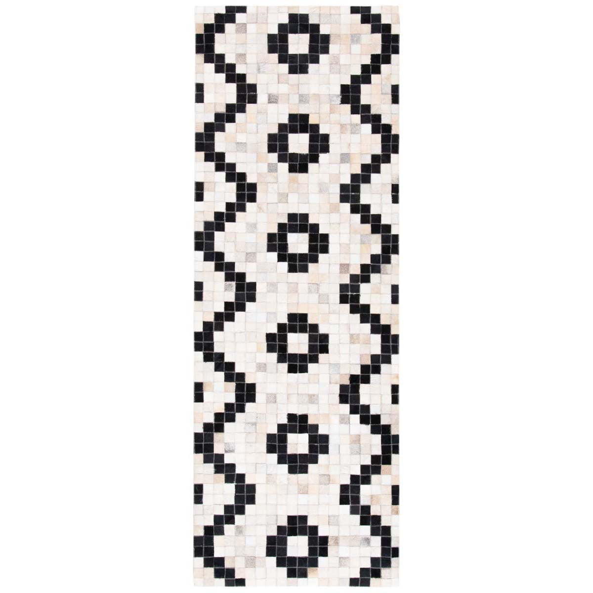 Safavieh Studio Leather 811 Rug, STL811 - Ivory / Black