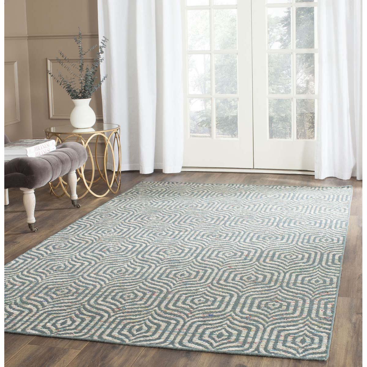 Safavieh Straw Patch 212 Rug, STP212 - Blue / Multi