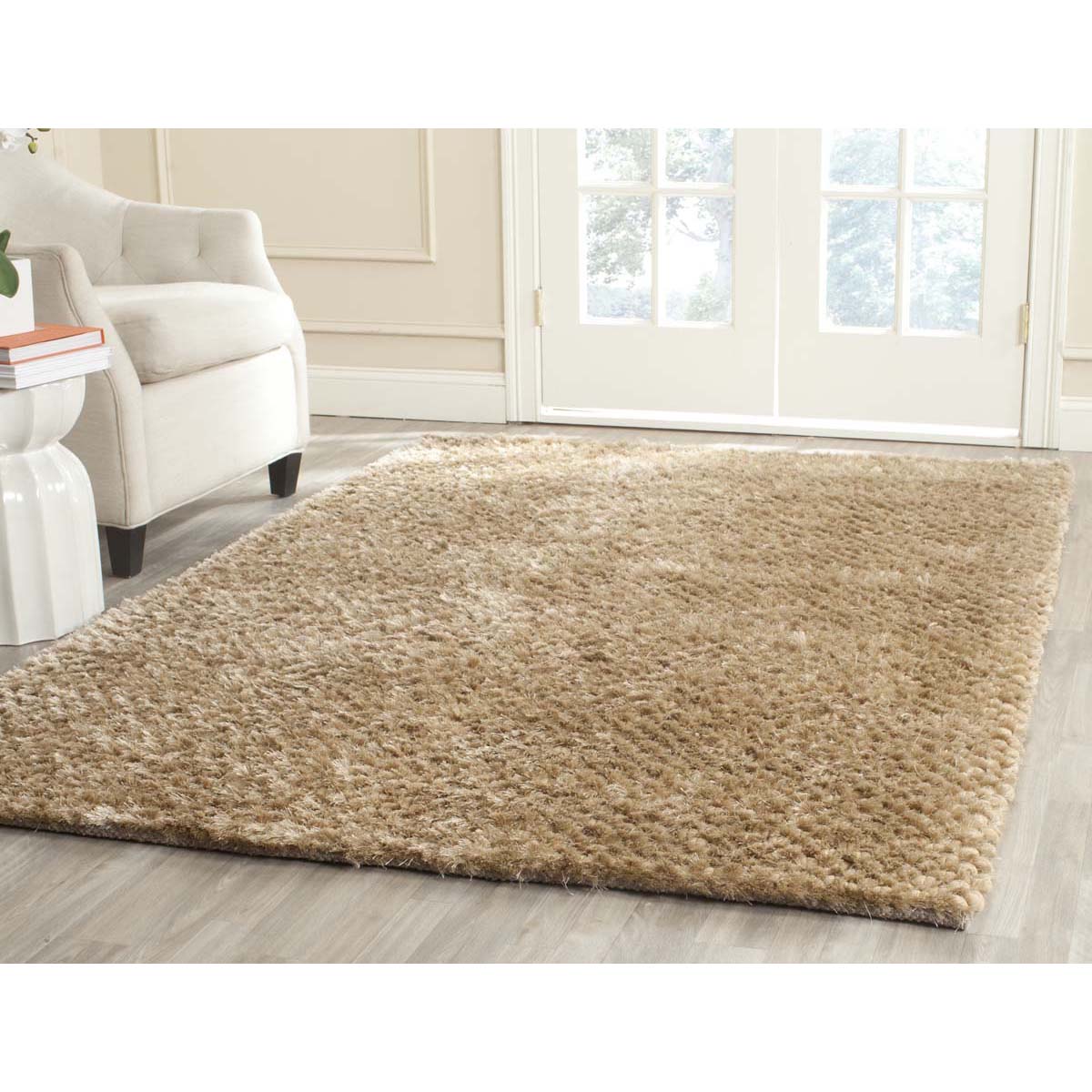 Safavieh Saint Tropez Shag 641 Rug, STS641 - Taupe