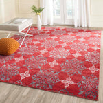 Safavieh Stone Wash 243 Rug, STW243 - Red / Ivory