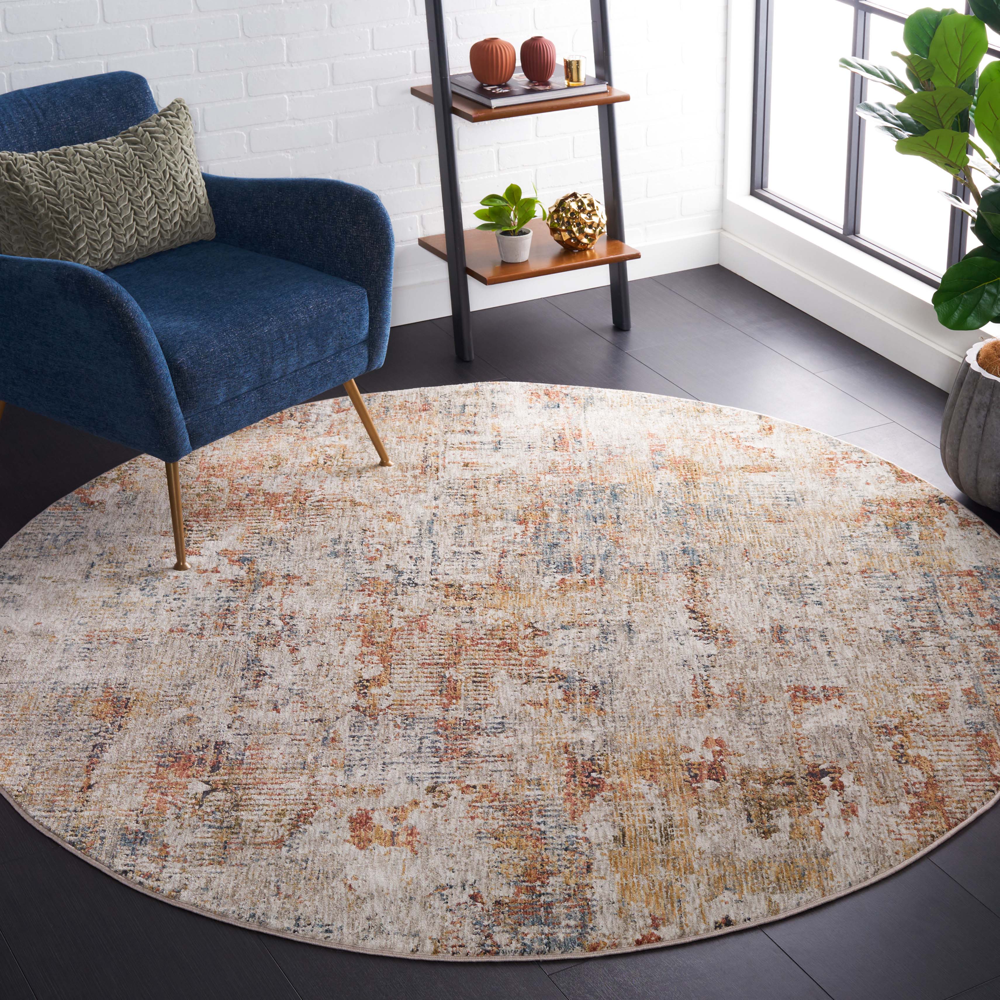 Safavieh Silverado 102 Rug, SVD102 - Rust / Blue