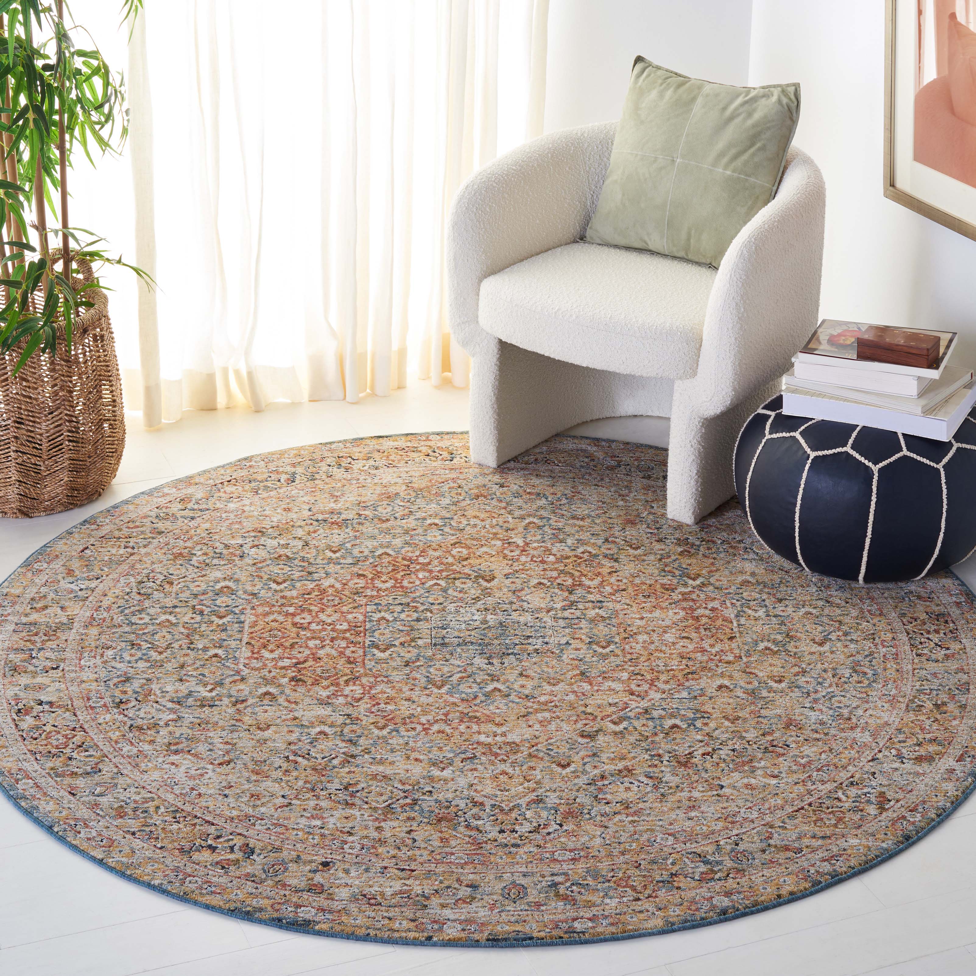 Safavieh Silverado 106 Rug, SVD106 - Blue / Rust