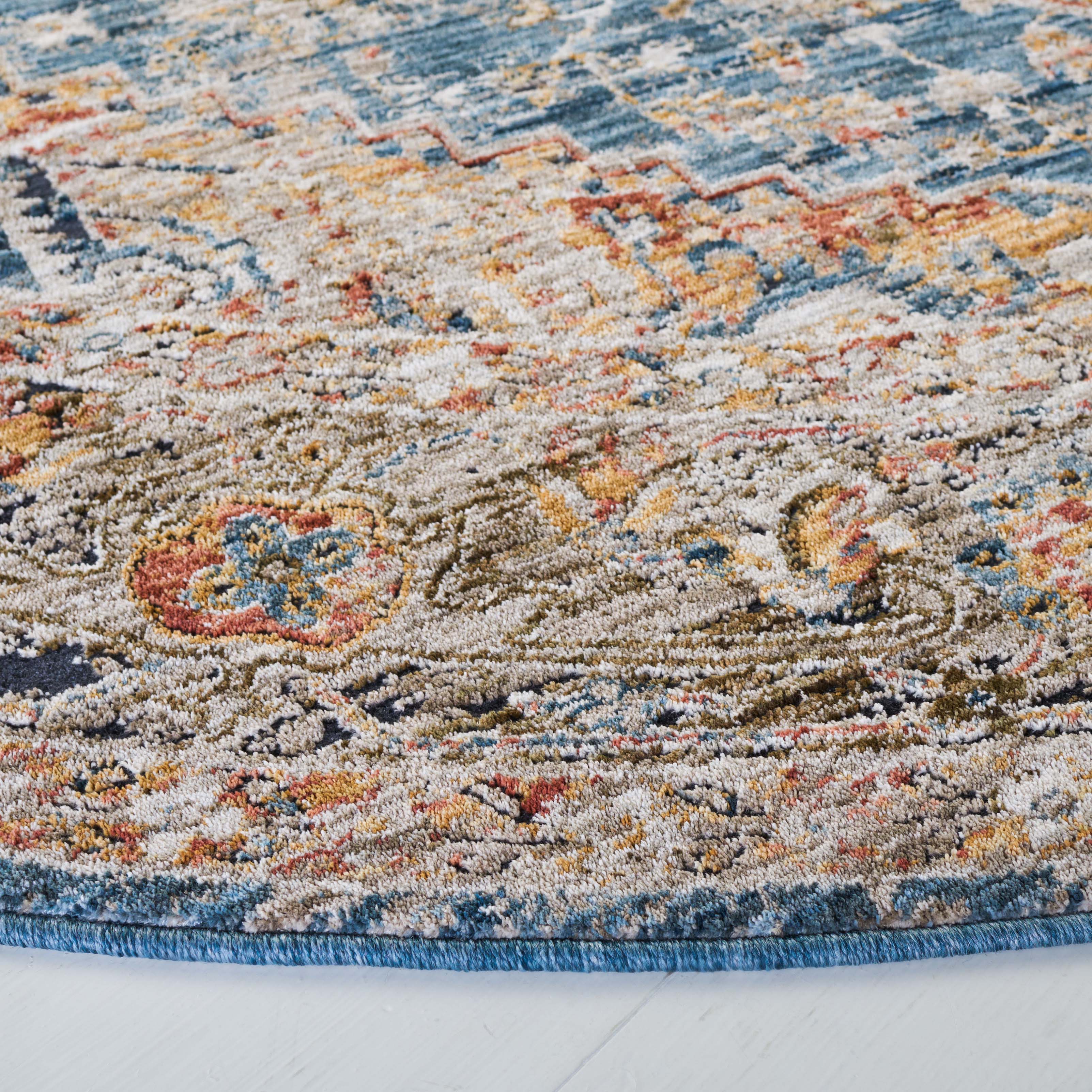 Safavieh Silverado 110 Rug, SVD110 - Blue / Rust