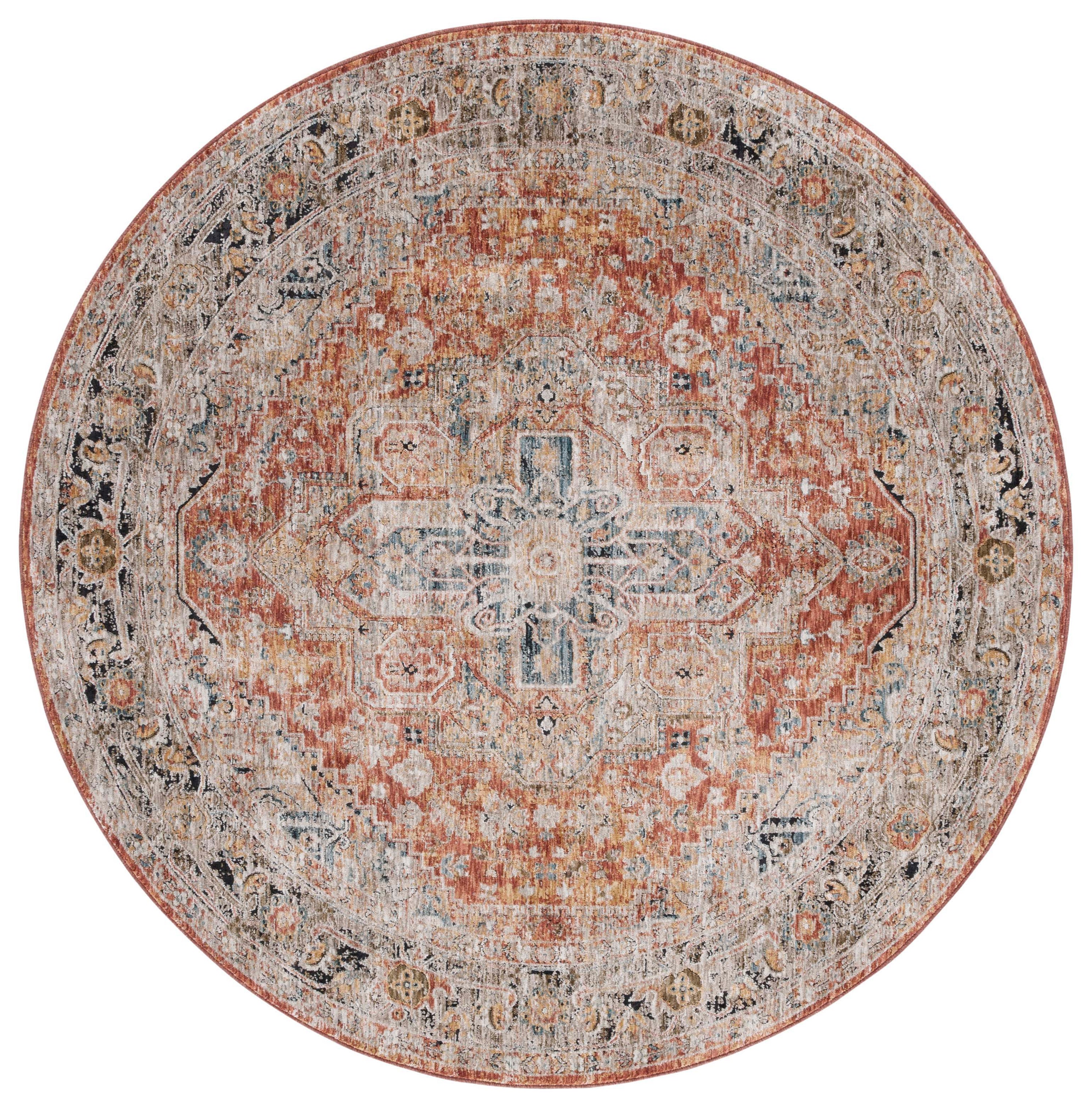 Safavieh Silverado 110 Rug, SVD110 - Rust / Blue