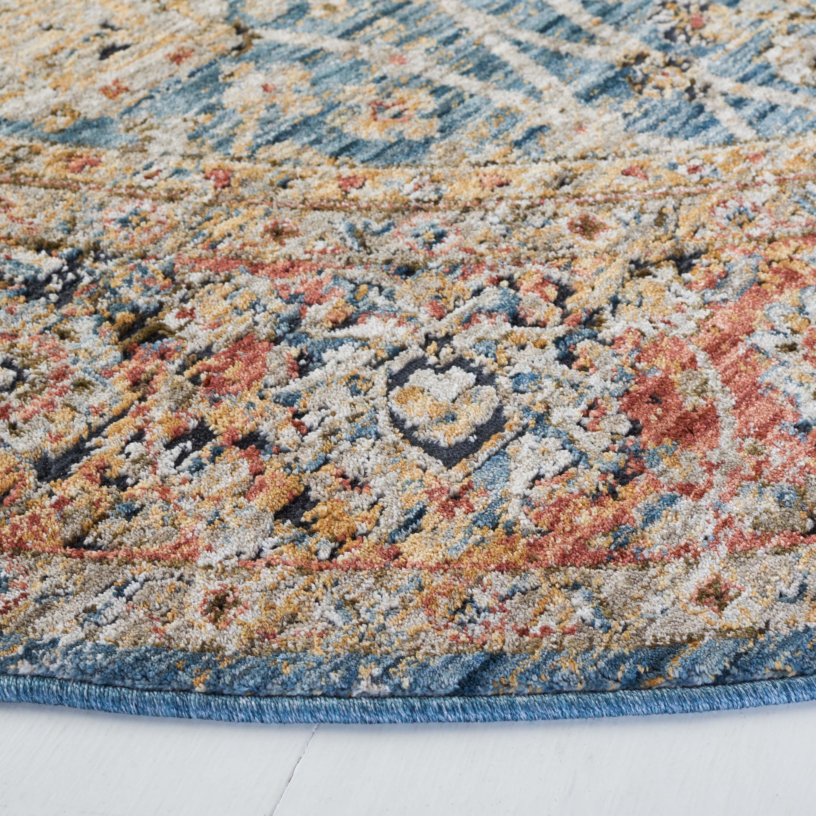 Safavieh Silverado 112 Rug, SVD112 - Blue / Rust