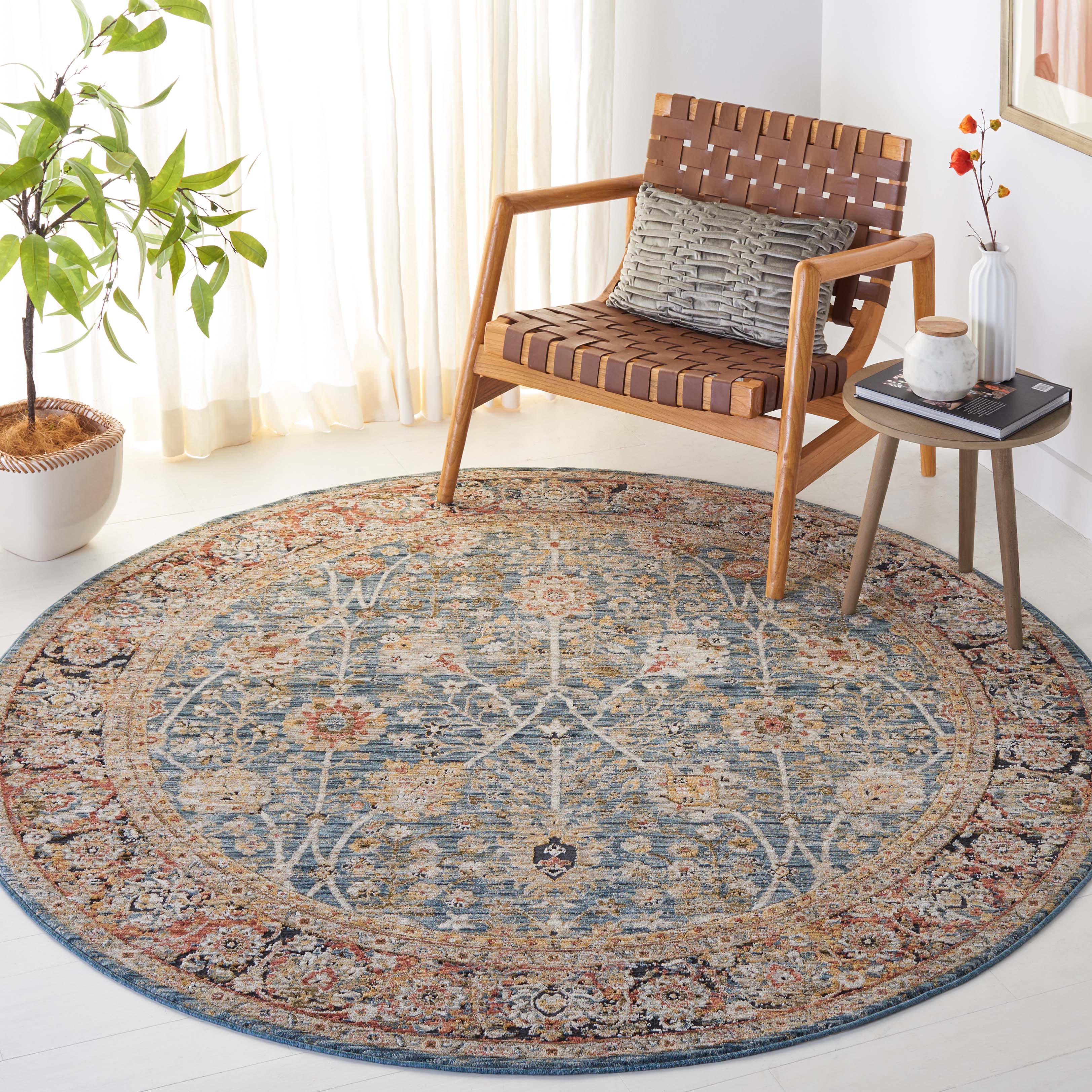 Safavieh Silverado 112 Rug, SVD112 - Blue / Rust