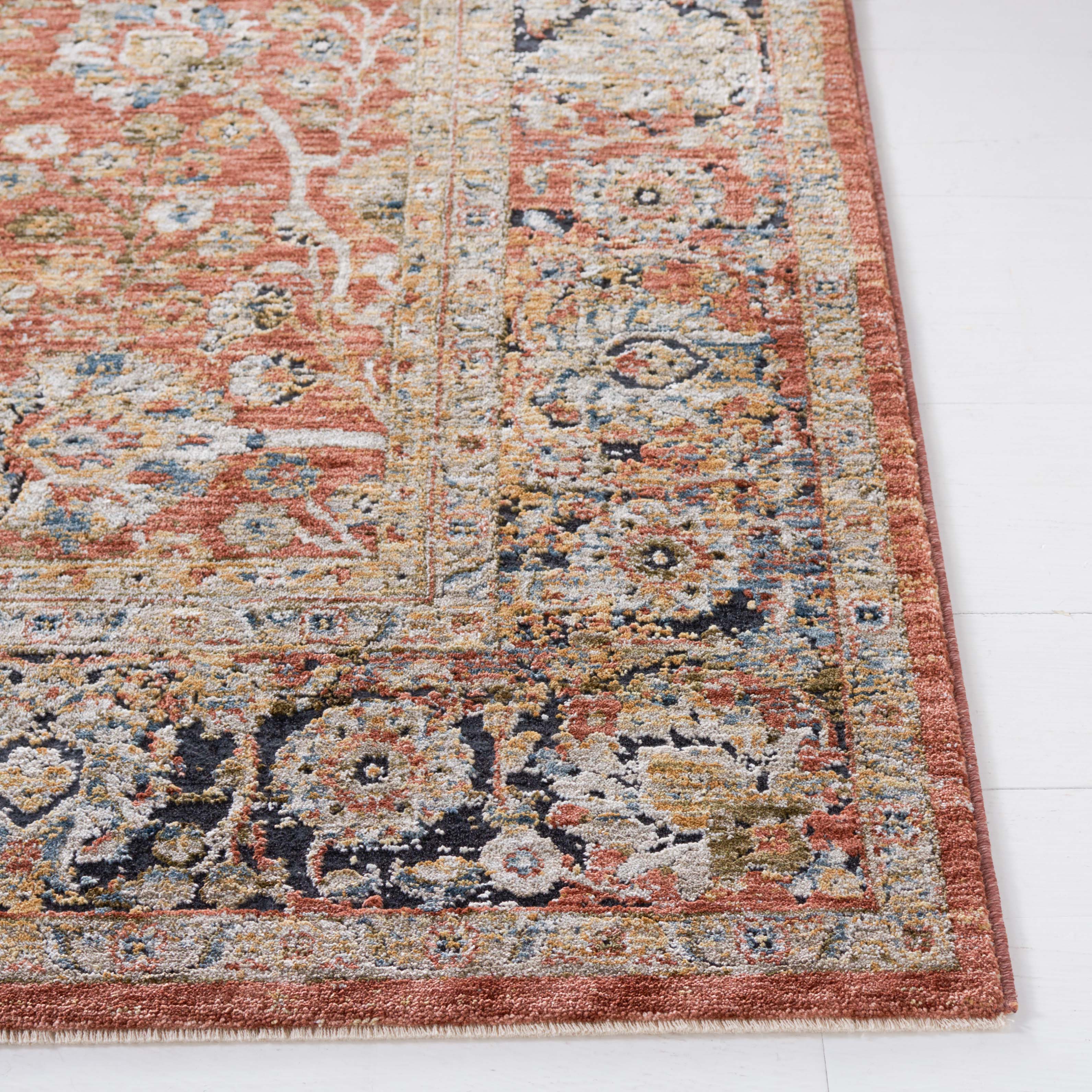 Safavieh Silverado 112 Rug, SVD112 - Rust / Blue