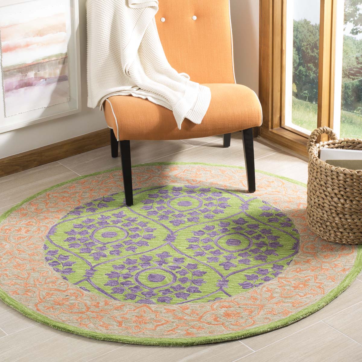 Safavieh Suzani 102 Rug, SZN102 - Green / Violet