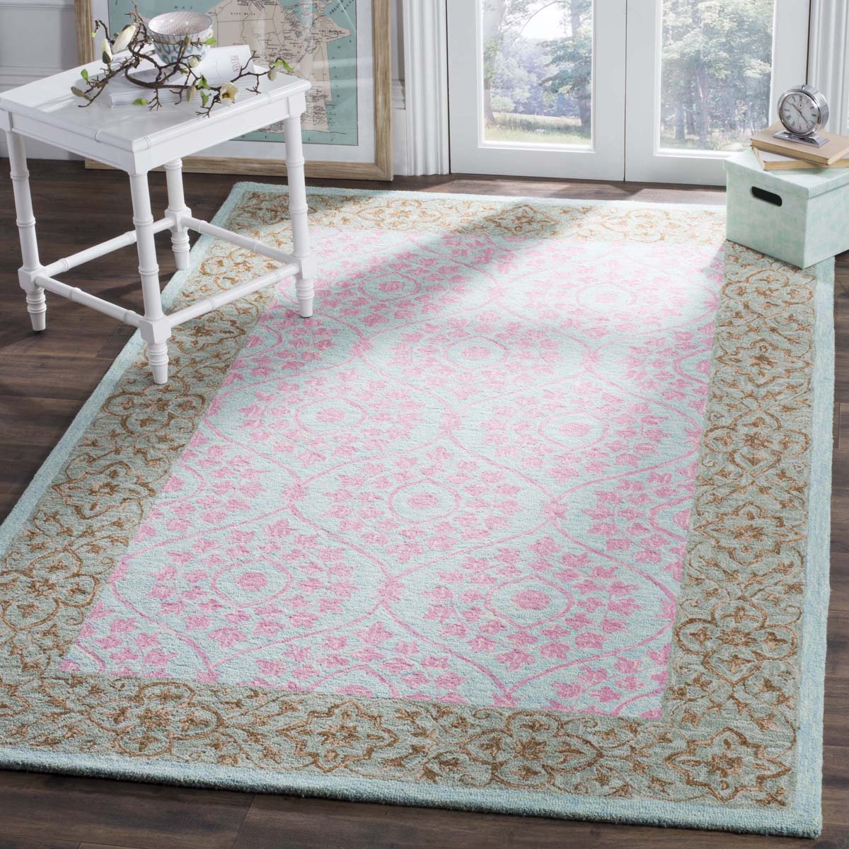 Safavieh Suzani 103 Rug, SZN103 - Taupe / Pink