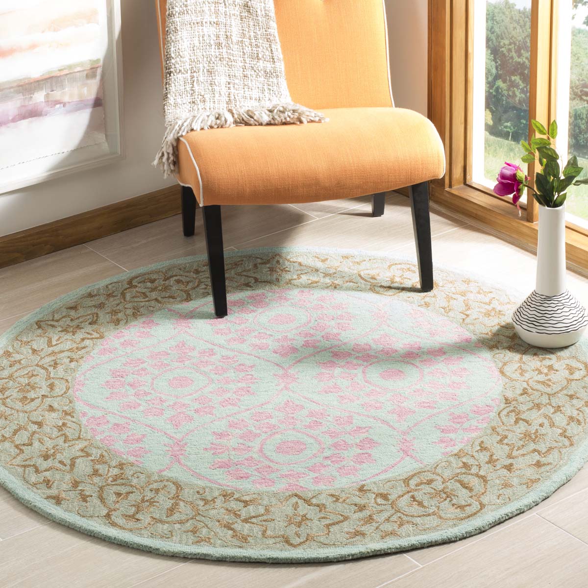 Safavieh Suzani 103 Rug, SZN103 - Taupe / Pink